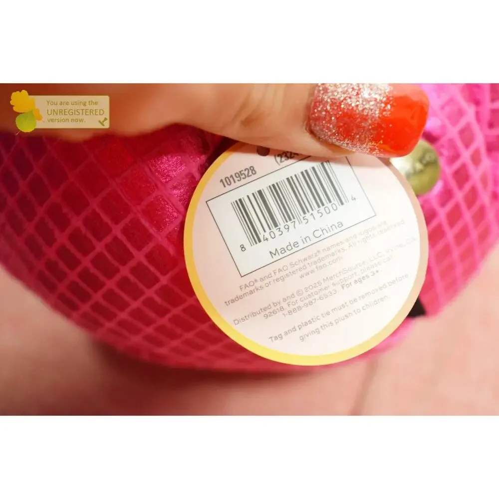 FAO Schwarz Toy Plush Purse Disco Ball Pink